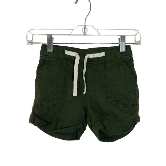 Old Navy Olive Green Shorts Girls Medium Size 8 Drawstring Elastic Waist Pockets - Picture 1 of 4